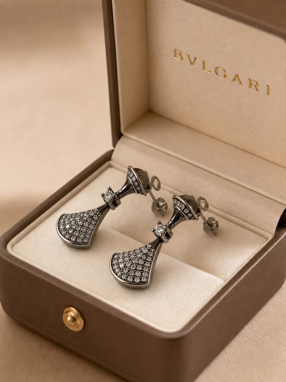 Bulgari Refined Statement Earrings Style 1ai | New with Box - Picture 6 of 9